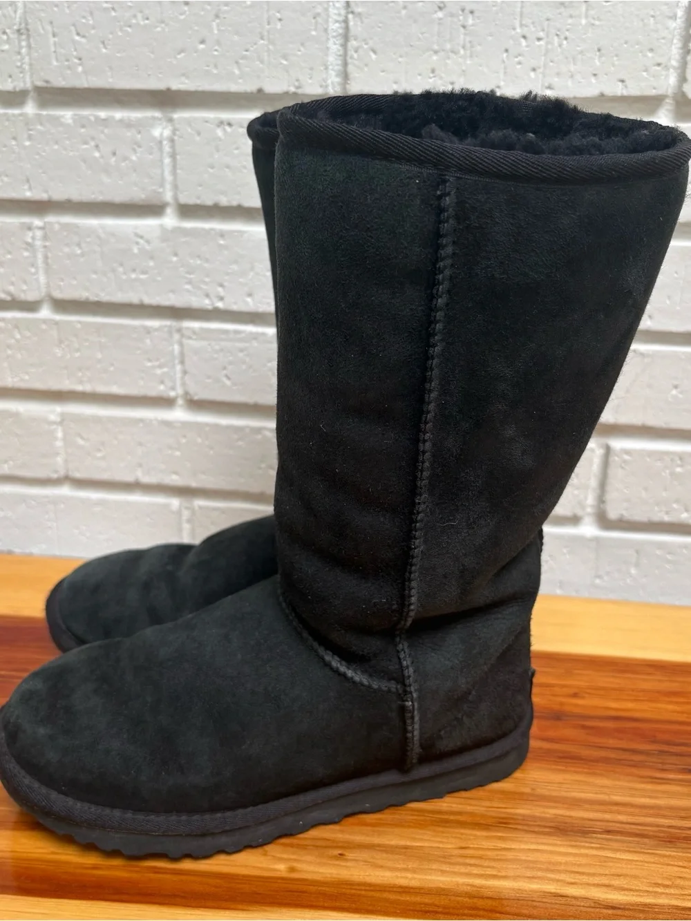 UGG Classic Tall Boots 5815, Black, Size 6
